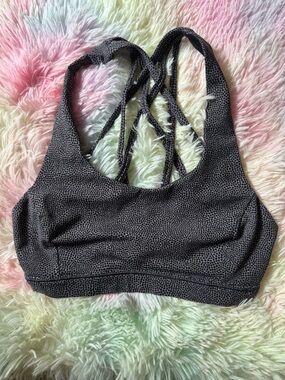 Lululemon Strappy Sports Bra - Black Speckle